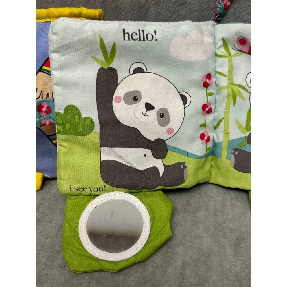 Jellycat and Douglas Baby Cloth Book Bundle Peek A Baby Panda Interactive
